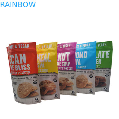 ถุงพลาสติกบรรจุถุงซิปยืนสำหรับบรรจุภัณฑ์ช็อคโกแลตชิพบิสกิตคุกกี้