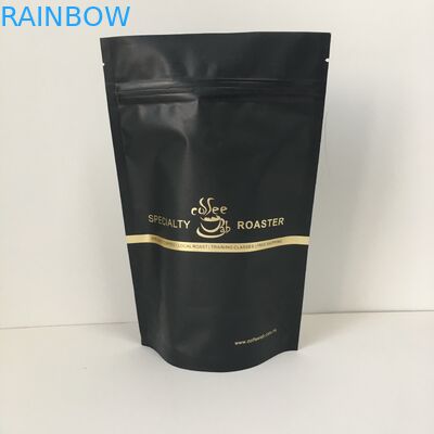 ฉลากส่วนตัวทองโลโก้อลูมิเนียมฟอยล์เรียงรายถุงพลาสติกบรรจุภัณฑ์ถุงพร้อมวาล์ว