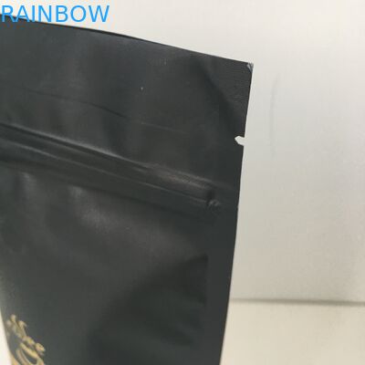 ฉลากส่วนตัวทองโลโก้อลูมิเนียมฟอยล์เรียงรายถุงพลาสติกบรรจุภัณฑ์ถุงพร้อมวาล์ว