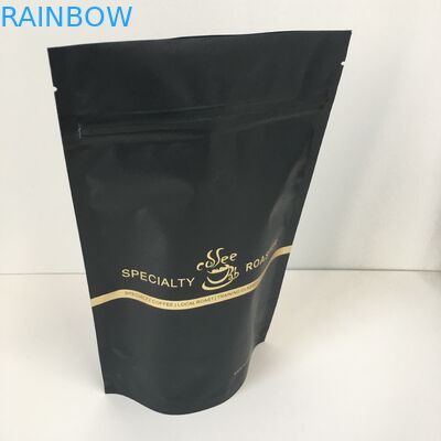 ฉลากส่วนตัวทองโลโก้อลูมิเนียมฟอยล์เรียงรายถุงพลาสติกบรรจุภัณฑ์ถุงพร้อมวาล์ว