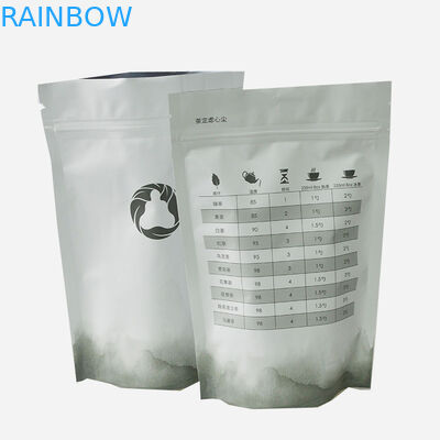 SGS อาหารเกรด 100 กรัมผนึกที่กำหนดเองเคลือบยืนขึ้นถุง ziplock สำหรับถั่ว