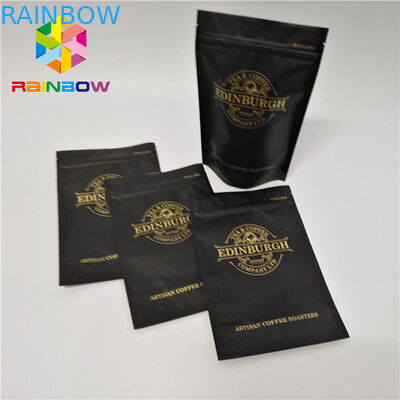 ถุงซิปพลาสติกเป้าเสื้อกางเกงด้านล่าง 500g ยืนขึ้นกระเป๋า ziplock กาแฟ resealable