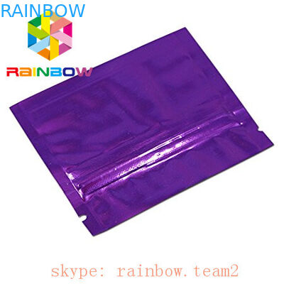 ที่มีสีสัน 3 ด้านปิดผนึกแบนมินิ mylar ฟอยล์ถุง 1 กรัมป่านชา / ดอกไม้บรรจุภัณฑ์กระ