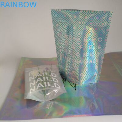 ถุงพลาสติก Zip Lock บรรจุภัณฑ์ / ถุงพลาสติกโฮโลแกรม Mylar พิมพ์ด้วยเลเซอร์