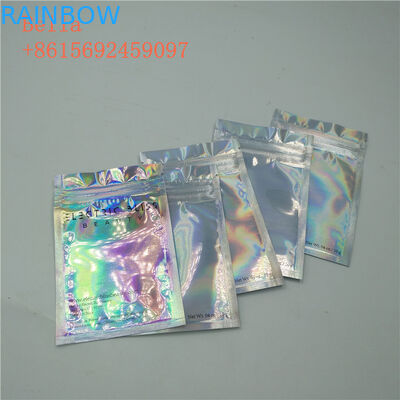 สามด้านประทับตราฟอยล์บรรจุภัณฑ์กระเป๋าเครื่องสำอางเล็กยืนถุงมีซิป