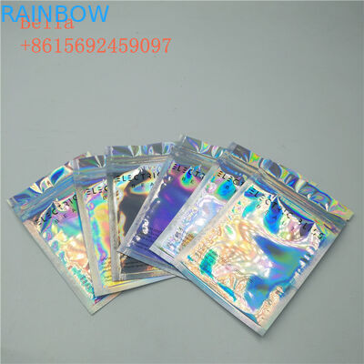 สามด้านประทับตราฟอยล์บรรจุภัณฑ์กระเป๋าเครื่องสำอางเล็กยืนถุงมีซิป