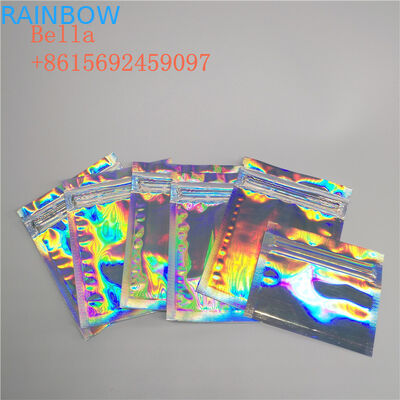 สามด้านประทับตราฟอยล์บรรจุภัณฑ์กระเป๋าเครื่องสำอางเล็กยืนถุงมีซิป