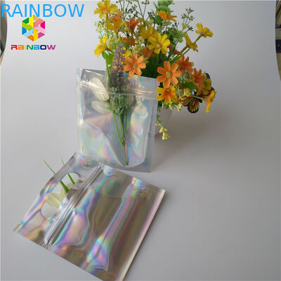 เลเซอร์สีที่กำหนดเองยืนขึ้นถุงป้องกันความชื้นความร้อนปิดผนึกสำหรับแพคเกจน้ำผลไม้