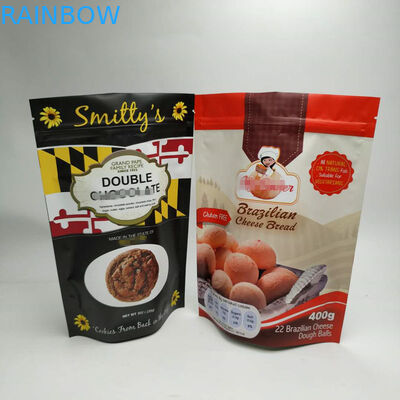 Stand Up Snack Bag Packaging สามด้านซีลรอบมุมมีซิป