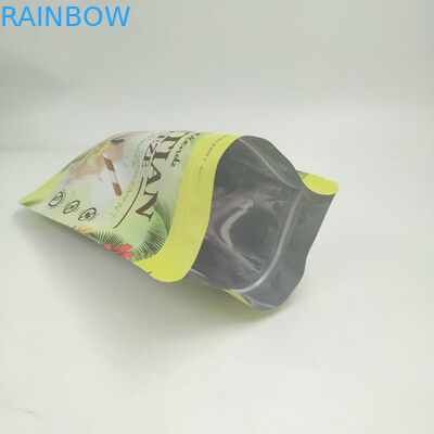 ฟอยล์สีทอง Stand Up Pouches 200g / 250g สำหรับโลโก้ผงโปรตีนแบบกำหนดเอง