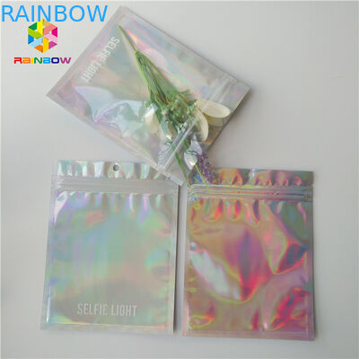 ถุงบรรจุภัณฑ์เครื่องสำอางค์เลเซอร์ใสพร้อมโฮโลแกรมล้างหน้า / หลัง