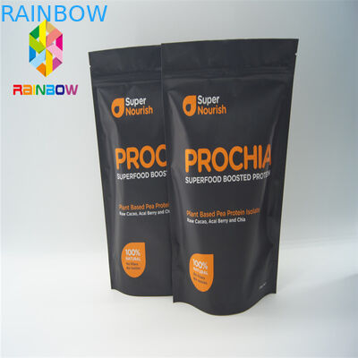 การพิมพ์แบบกำหนดเองลุกขึ้นยืนกระเป๋าฉีกรอยหยักสำหรับขนม / ขนม / บิสกิต