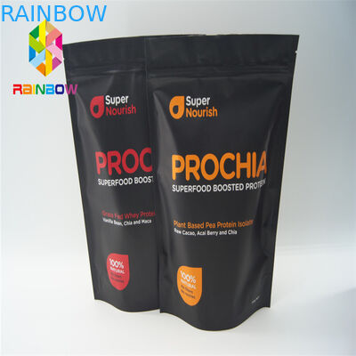 การพิมพ์แบบกำหนดเองลุกขึ้นยืนกระเป๋าฉีกรอยหยักสำหรับขนม / ขนม / บิสกิต