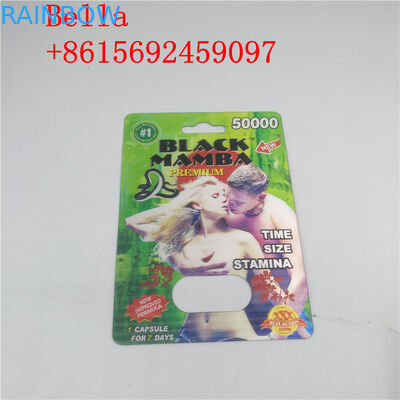 บรรจุภัณฑ์พุพองพลาสติกสีดำสำหรับบรรจุแคปซูลเสริมชาย