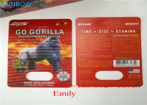 บรรจุภัณฑ์พุพองตุ่ม Goldreallas สีแดงประทับร้อนสำหรับอุตสาหกรรมยา