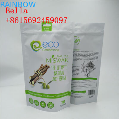 การปรับแต่งสีอลูมิเนียมฟอยล์ถุงซิปที่จับด้านบนสำหรับบรรจุภัณฑ์คุกกี้