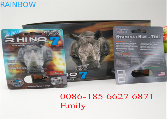 บรรจุภัณฑ์บัตรตุ่ม Rhino 69 x 12 ซม. พร้อมผิวมัน