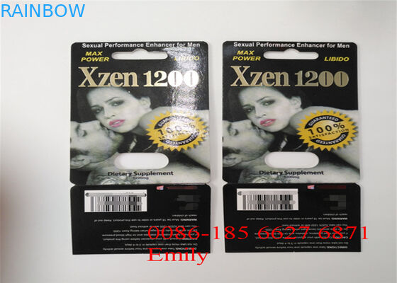 บรรจุภัณฑ์บัตรตุ่ม OEM สำหรับเพิ่มบรรจุภัณฑ์ Max Man Capsules