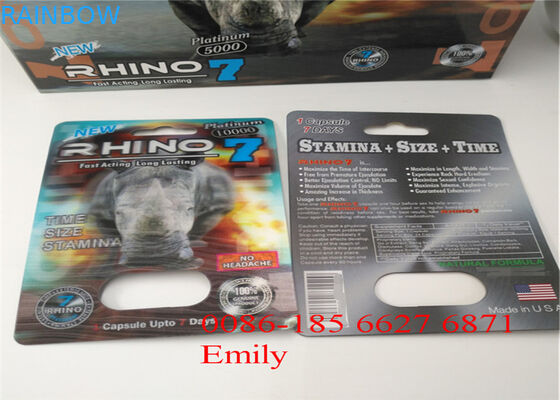 บรรจุภัณฑ์บัตรตุ่ม OEM สำหรับเพิ่มบรรจุภัณฑ์ Max Man Capsules