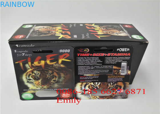 บรรจุภัณฑ์บัตรตุ่ม OEM สำหรับเพิ่มบรรจุภัณฑ์ Max Man Capsules