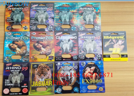 บรรจุภัณฑ์บัตรตุ่ม OEM สำหรับเพิ่มบรรจุภัณฑ์ Max Man Capsules