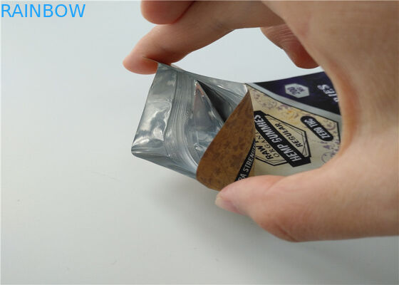 บรรจุภัณฑ์ธูปสมุนไพรขนาดเล็กโลโก้ที่กำหนดเองพิมพ์ด้วยอลูมิเนียมชั้นเคลือบ