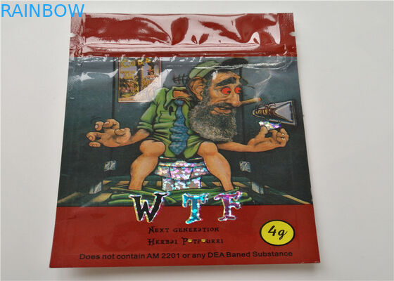 บรรจุภัณฑ์ธูปสมุนไพรขนาดเล็กโลโก้ที่กำหนดเองพิมพ์ด้วยอลูมิเนียมชั้นเคลือบ