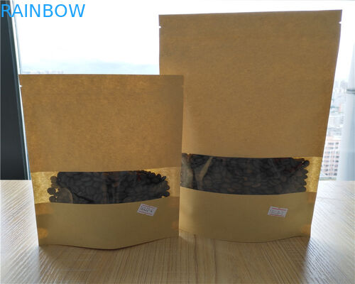 ผนึกถุงกระดาษซิปอาหารมีความแข็งแรงสูงการพิมพ์สีเต็มรูปแบบสำหรับถั่วผลไม้แห้ง