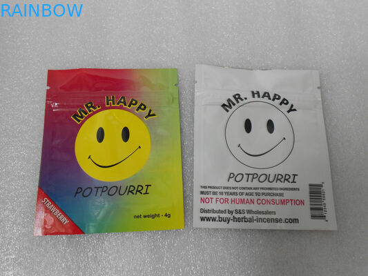 ถุงซิปพลาสติกอาหารเกรด 8 สีสำหรับผลิตภัณฑ์ CBD 46 * 33 * 30 ซม