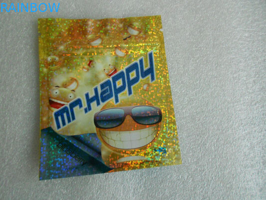 ถุงซิปพลาสติกอาหารเกรด 8 สีสำหรับผลิตภัณฑ์ CBD 46 * 33 * 30 ซม