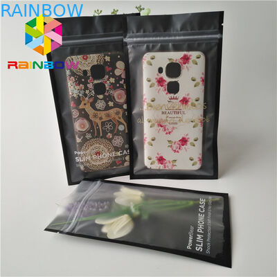 ที่กำหนดเองถุงพลาสติกบรรจุภัณฑ์ 1.6x8 เซนติเมตรสำหรับสายเคเบิลมือถือ 3 ด้านถุงปิดผนึกสำหรับขนมผลไม้โนนิกระเป๋า