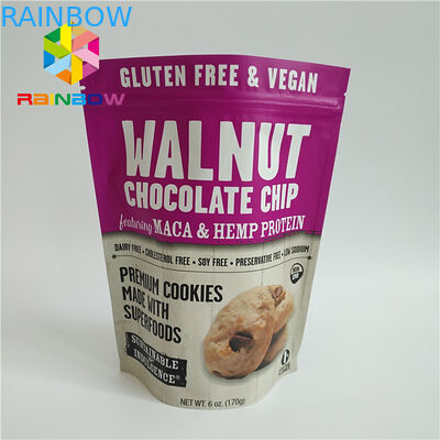 การพิมพ์สีเต็มถุงพลาสติกบรรจุภัณฑ์สีที่กำหนดเองสำหรับอาหารแห้ง