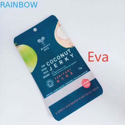 Mylar ซิปที่กำหนดเองพิมพ์ถุงขนมขบเคี้ยวพลาสติกบริสุทธิ์สำหรับ Coconut Jerk / ผลไม้แห้ง