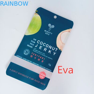 Mylar ซิปที่กำหนดเองพิมพ์ถุงขนมขบเคี้ยวพลาสติกบริสุทธิ์สำหรับ Coconut Jerk / ผลไม้แห้ง