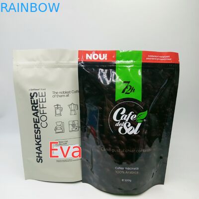 เงินพลาสติกยืนขึ้นถุงกระเป๋า 500g ปลอดสารพิษสำหรับบรรจุภัณฑ์ผงกาแฟชา