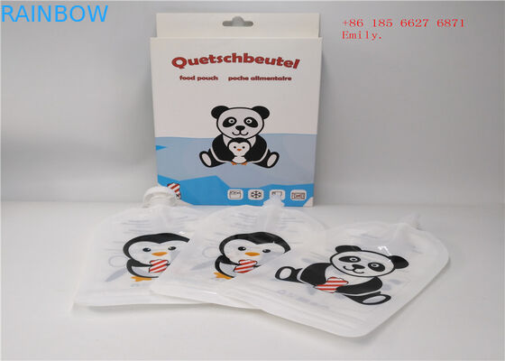 ถุงพวยนำกลับมาใช้ซ้ำบรรจุภัณฑ์พลาสติกบีบอาหารเกรดสำหรับน้ำผลไม้