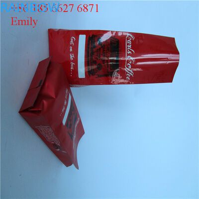 บรรจุภัณฑ์ถุงซิปฟอยล์ 250 กรัม 500 กรัมพร้อมวาล์วทางเดียว