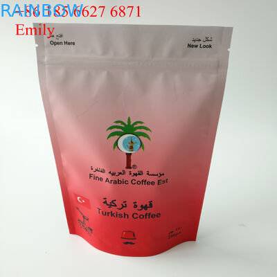 บรรจุภัณฑ์ถุงซิปฟอยล์ 250 กรัม 500 กรัมพร้อมวาล์วทางเดียว