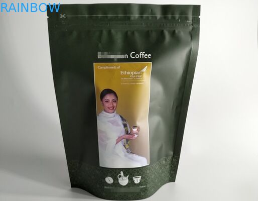 ถุงพลาสติกที่กำหนดเองลามิเนตบรรจุภัณฑ์ซิปปิดผนึกด้านบนด้วยวาล์ว