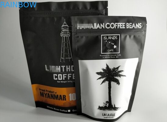 ถุงพลาสติกที่กำหนดเองลามิเนตบรรจุภัณฑ์ซิปปิดผนึกด้านบนด้วยวาล์ว