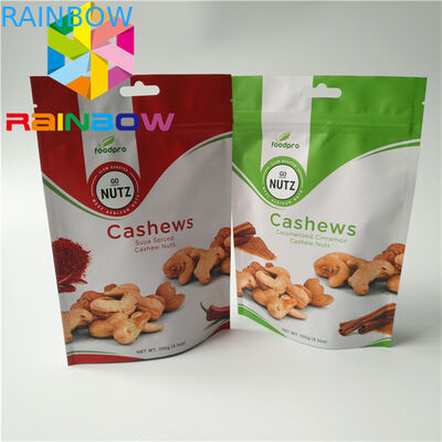 บรรจุภัณฑ์นัทแบบ Stand Up แห้งเป็นมิตรกับสิ่งแวดล้อมด้วยสีโปร่งใส