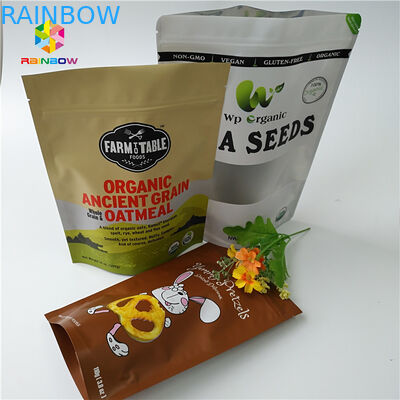 อาหารเกรดโปรตีนผงถั่วแห้งยืนขึ้นถุงซิปใสถุงบรรจุภัณฑ์