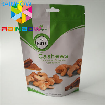 ผงแผ่นบรรจุอาหารว่างตามสั่ง 100 กรัม Mylar k สําหรับเบสกิต / ผลไม้แห้ง