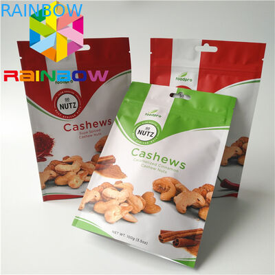 ผงแผ่นบรรจุอาหารว่างตามสั่ง 100 กรัม Mylar k สําหรับเบสกิต / ผลไม้แห้ง