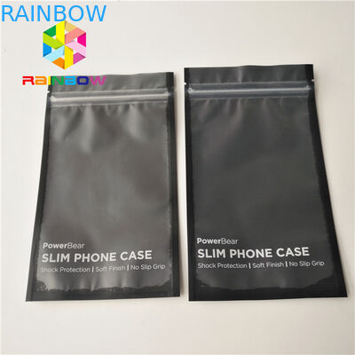 วัสดุพลาสติกพิมพ์แบบกำหนดเองยืนขึ้นถุงสำหรับกรณีโทรศัพท์มือถือ