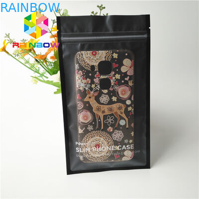 วัสดุพลาสติกพิมพ์แบบกำหนดเองยืนขึ้นถุงสำหรับกรณีโทรศัพท์มือถือ