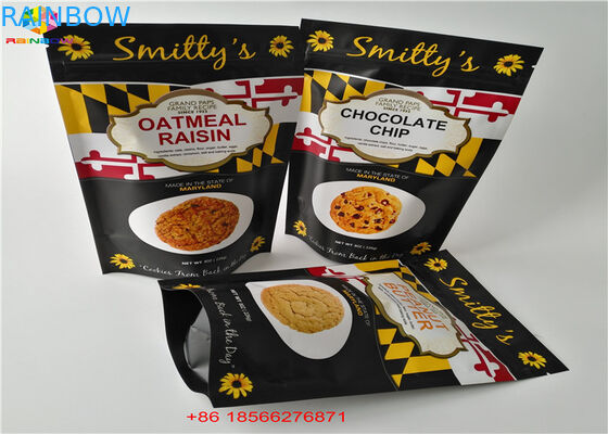 ถุงอลูมิเนียมฟอยล์ถุงพลาสติกบรรจุสามด้านปิดผนึกด้วย Ziplock ด้านบน