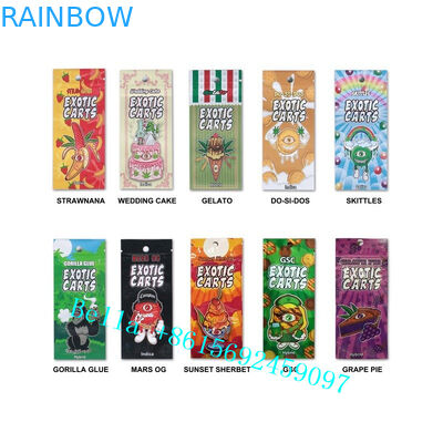 กระเป๋า Mylar พิมพ์แบบกำหนดเอง CBD Vape ตลับบรรจุภัณฑ์ถุงถุงซิปขนาดเล็กสำหรับถัง Vape