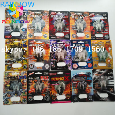 ไม่มีอาการปวดหัวตุ่มบรรจุภัณฑ์ยาทางเพศแคปซูลแรด 69 กล่องแพคเกจบัตร