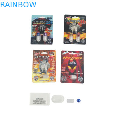 ใหม่ล่าสุด Mamba Black Horse Super Panther 3D Card สำหรับบรรจุยาเสริมสมรรถภาพชาย Rhino 600K 700K Platinum Sex Pill Pack